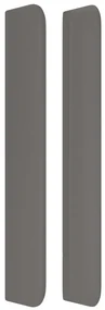 Testiera ad orecchio grigio 93x16x118/128 cm in similpelle
