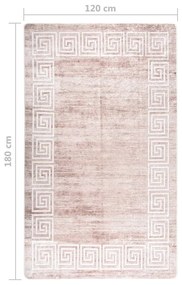 Tappeto Lavabile 120x180 cm Beige Antiscivolo