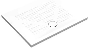 Piatto doccia in ceramica PUNTO L 100 x L 80 x H 3.5 cm bianco opaco