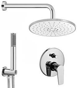 Set doccia Prima braccio 40 cm + soffione Abs 22 cm + kit doccia + miscelatore
