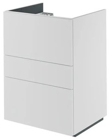 Mobile da bagno a terra sotto lavabo L 60 x H 84 x P 48 cm bianco laccato, 3 cassetti SENSEA Neo