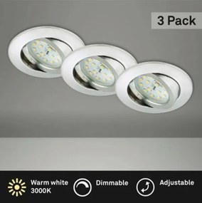 Briloner 8317-039-SET 3x Lampada LED dimmerabile da bagno LED/5,5W/230V IP23