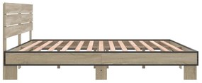 Giroletto rovere sonoma 180x200 cm in legno multistrato metallo