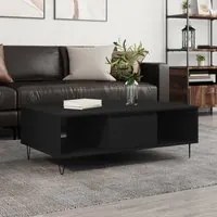 Tavolino da Salotto Nero 104x60x35 cm in Legno Multistrato 827085