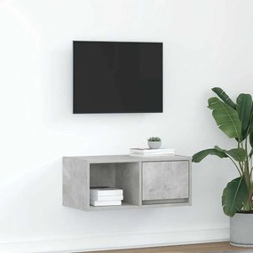 Mobile Per Tv Grigio Cemento 60x31x25,5 Cm Legno Multistrato /