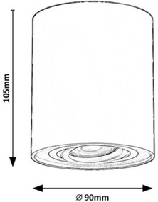Rabalux 2047 - Faretto KOBALD 1xGU10/42W/230V nero