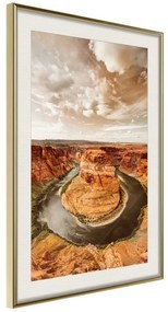 Poster  Colorado River  Cornice Quadri Cornice d'oro con passe-partout, Larghezza x Altezza Home decor 20x30