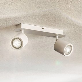 Luminex Spot soffitto Modo di acciaio inox, bianco, 2 luci