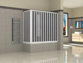 Box Vasca PVC 2 lati apertura centrale angolo retto 70x170 cm