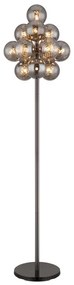 Lampada da terra Piant.met.grigia 13xG9 in acciaio, H 160 cm, G9 10xGLOBO