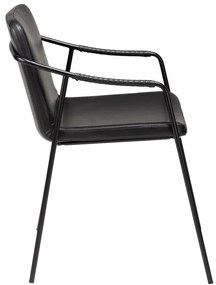 Sedia da pranzo in similpelle nera Boto - DAN-FORM Denmark
