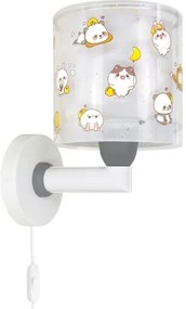 Dalber 41769E - Lampada da parete per bambini KAWAII FRIENDS 1xE27/15W/230V grigia
