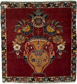 Gabbeh Tappeto 60x60 Rosso (Iran) Annodato A Mano