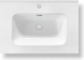 Lavabo a incasso STELLA 80x46 cm ceramica bianco stile moderno