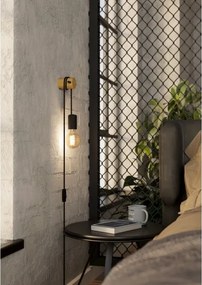 Eglo 43898 - Lampada da parete BUDDON 1xE27/13W/230V nero/beige