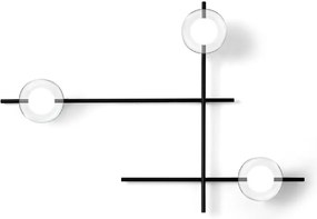 Mikado parete/soffitto 3 luci vetro cosmo
