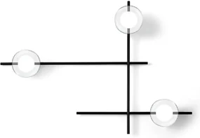 Mikado parete/soffitto 3 luci vetro cosmo