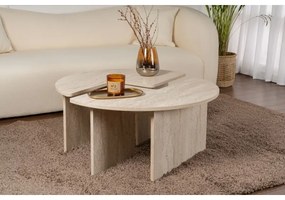 Tavolino da salotto LUVIA, finitura effetto marmo beige