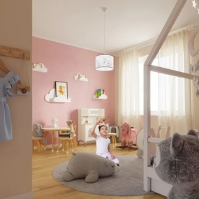 Sollux SL.1422 - Lampadario a sospensione per bambini OWLS 1xE27/15W/230V diametro 30 cm