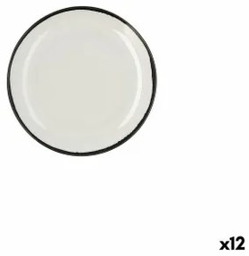 Piatto da pranzo Ariane Vital Filo Bianco Ceramica Ø 21 cm (12 Unità)