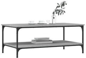 Tavolino da salotto grigio sonoma 100x55x40cm legno multistrato