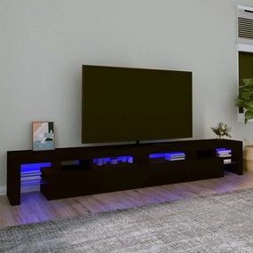 Mobile Porta Tv Con Luci Led Nero 260x36,5x40 Cm /
