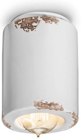 Plafoniera Vintage Ceramica Bianca 1 Luce E14