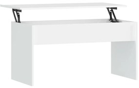 Tavolino da Salotto Bianco 102x50,5x52,5cm in Legno Multistrato