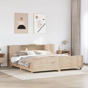 Giroletto Senza Materasso 200x200 Cm İn Legno Massello Di Pino /