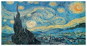 Stampa su tela Notte stellata Van Gogh, multicolore 145 x 75 cm