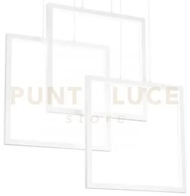 Frame lampadarioa  sospensione 3 quadrati led 3000k 80w  9150 lm bi...