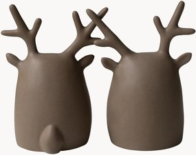 Decorazione natalizia in ceramica Deer Twins 2 pz