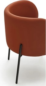 Set di sedie da pranzo arancione in imbottito 2 pz Mogi – Teulat