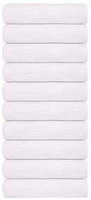 Asciugamani 10 Pz Bianchi 50x100 Cm 360 G/m² 100% Cotone /