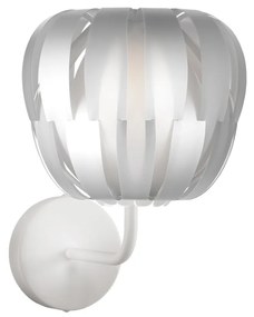 Applique Moderna Queen Polilux ® Argento E Metallo 1 Luce E27