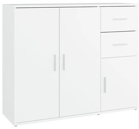 Credenza bianca 91x29,5x75 cm in legno multistrato