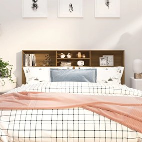 Testiera Con Scomparti Rovere Marrone 180x19x103,5 Cm /