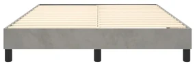 Giroletto a molle grigio chiaro 140x190 cm in velluto