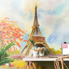 Carta da parati – Torre Eiffel in colori pastello