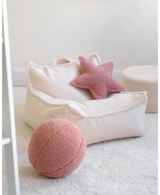 Cuscino per divano da bambini rosa con rivestimento in bouclé Star – Wigiwama