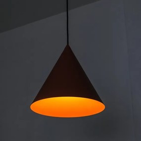 Lampada a sospensione con cavo ETNA II 1xE27/15W/230V Ø 25 cm arancione