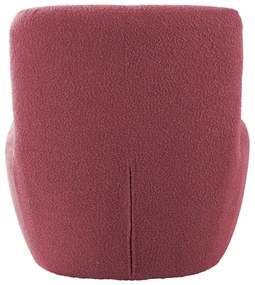 Poltrona rosa in tessuto bouclé Ada - Leitmotiv