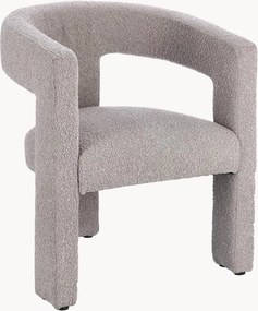 Sedia con braccioli in bouclé Arabella