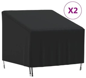 Coperture Per Sedia Da Giardino 2pz 90x90x50/75 Cm 420d Oxford /