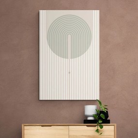 Stampa su tela – Motivo elegante con cerchio Mid-Century