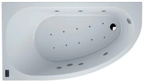 Vasca idromassaggio asimmetrica SANYCCES Tripoli Hidro air 90 x 160 cm bianco