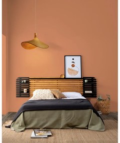 Testiera in pino nero/naturale 240x62 cm Dimas - Marckeric