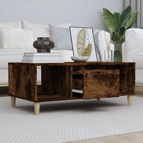 Tavolino Da Salotto Rovere Fumo 90x50x36,5 Cm Legno Multistrato /