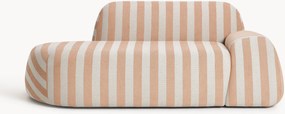 Divano a righe 2 posti con chaise longue Wolke