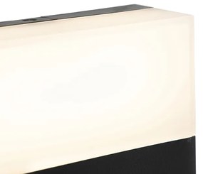 Lampada da parete per esterno moderna nera IP44 con LED - Dualy